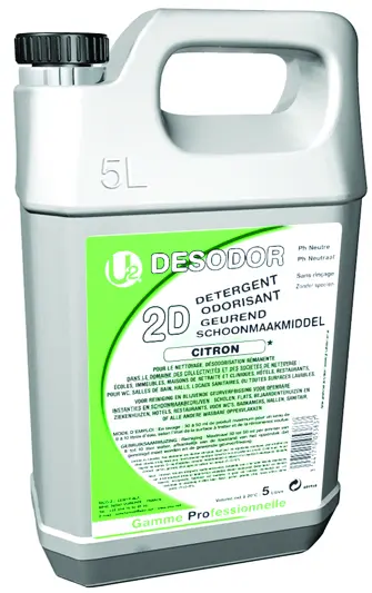 2D détergent surodorant 5 litres Citron vert U2