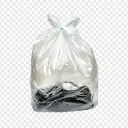 Sacs poubelles HD Transparent 110L 18µ 700*1050 - rouleau de 25 sacs