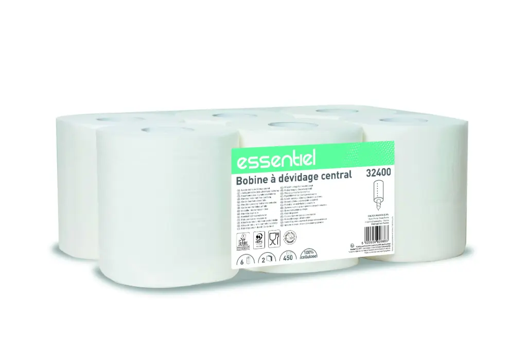 Papier dévidoir central 450 Essentiel Max D19 17.5*20 450F *6 ECOLABEL
