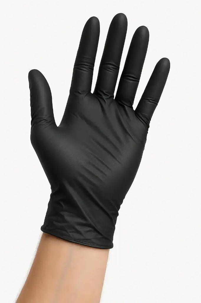 Gant nitrile non poudré noir - contact alimentaire - taille L Boîte de 100