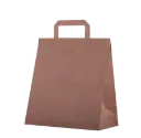 Sacs kraft à emporter avec anse 26*25+17cm 250 pièces