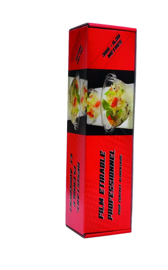 Rouleau film alimentaire étirable 300*45 - Boîte distributrice
