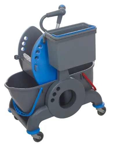 [S0200401B/P] Chariot de lavage GIOTTO 2*15L/press S/timon latéral/seau porte produits