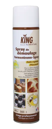 [A13222] Agent de graissage et démoulage alimentaire 600ml King