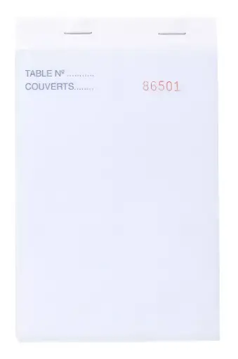 [B60812D] Bloc papier commande dupli 75*150 10 pièces