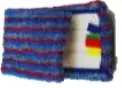 [K210226] Frange microfibre Ultima grattante velcro balai trapeze bleue/grise 15*40cm