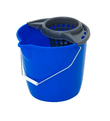 [574600] Seau rond avec essoreur 12 litres bleu