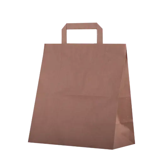 [F43K261725] Sacs kraft à emporter avec anse 26*25+17cm 250 pièces