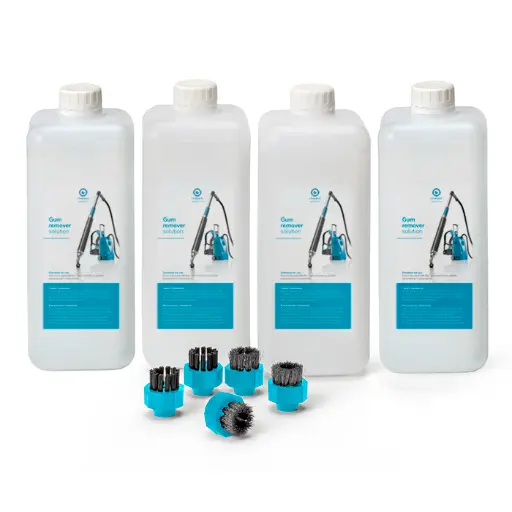 [K.1.S.106.0157.1] Produit bio pour I-remove mini - 4 bidons de solution + 2 brosses nylons + 2 brosses inox